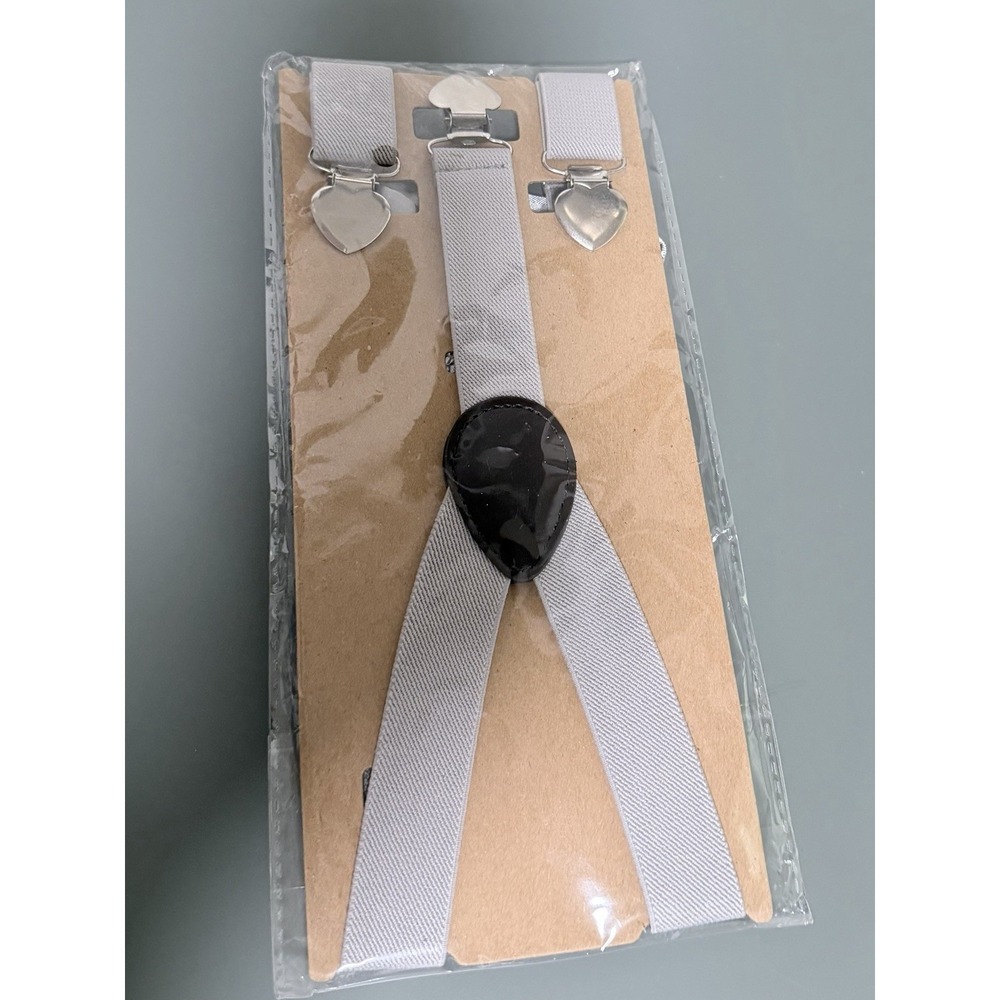 Boys' Suspenders and Bow Tie Set Adjustable with Heart Clips - Picture 3 of 3